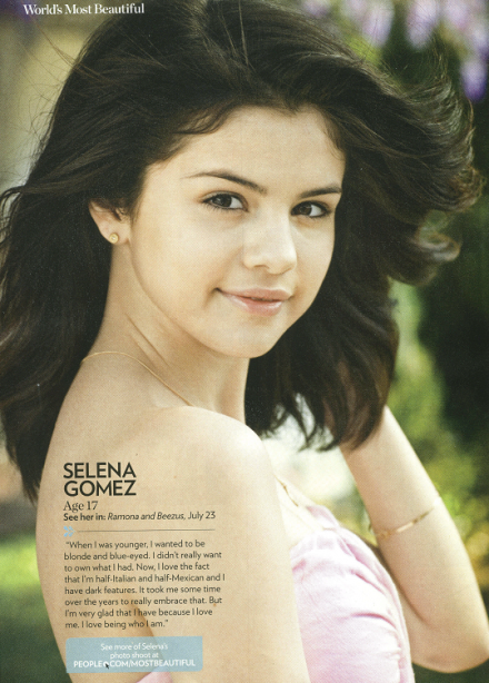 Selena Gomez Scan World's Most Beautiful People NoMakeup Shoot